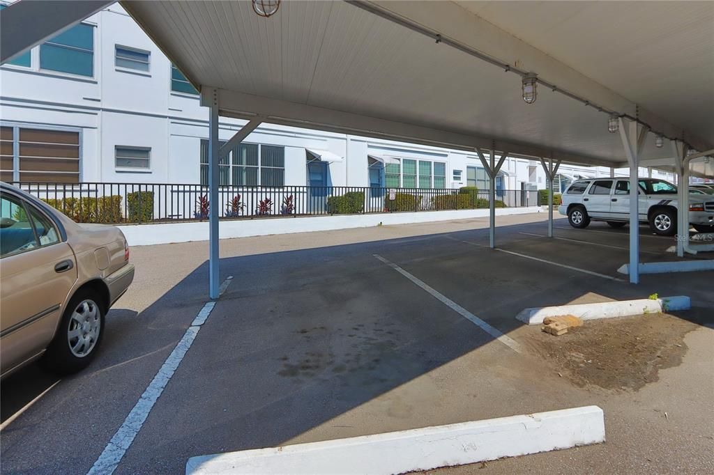 carport- few steps from the back door