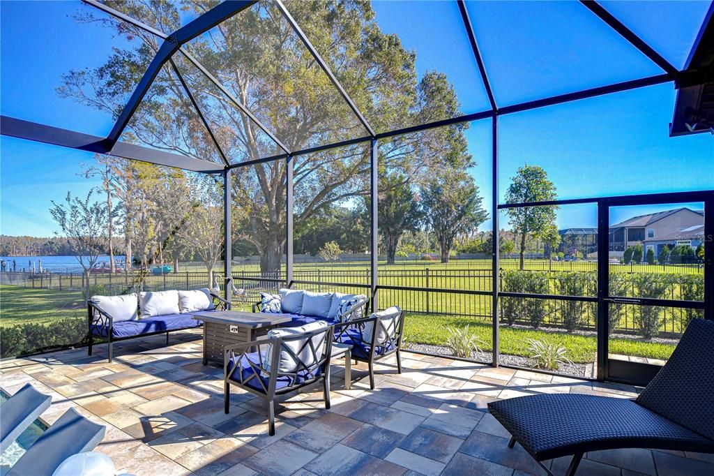 Screened in pool and large lanai