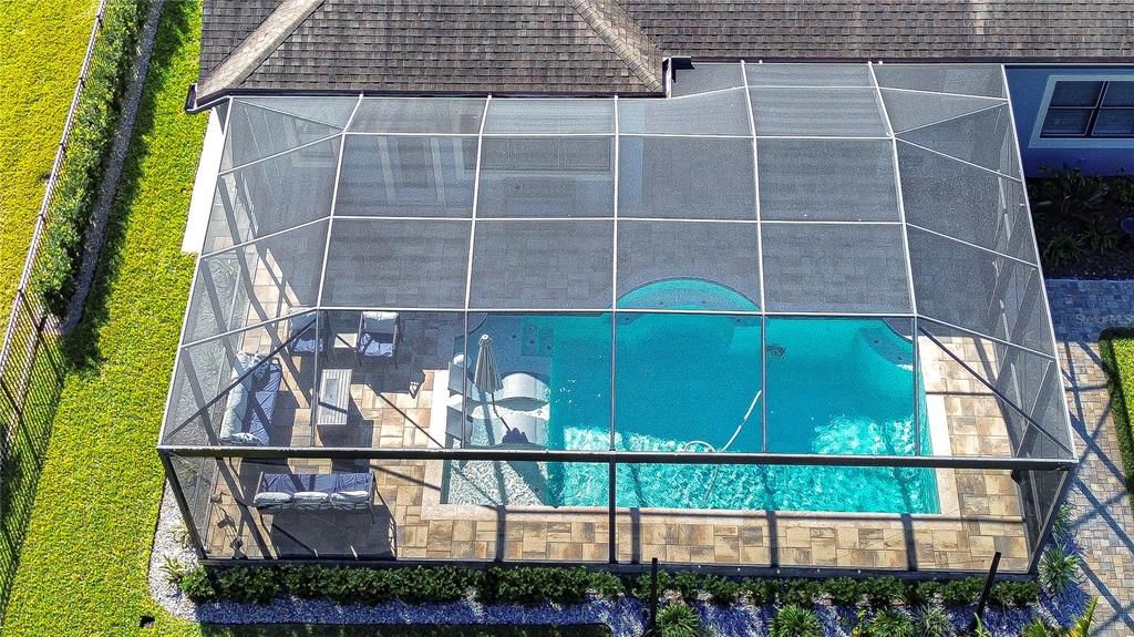 Aerial of pool