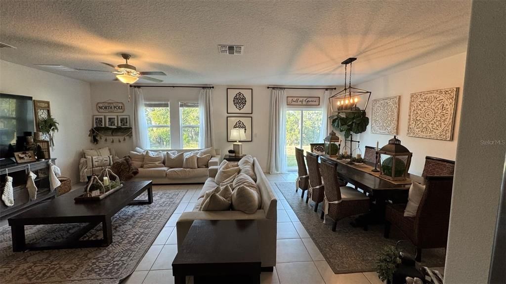 Family Room & Dining Room Combo