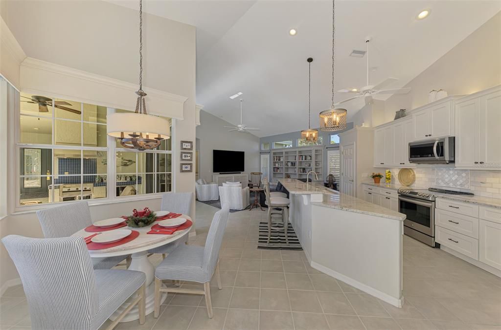 Kitchen/family room combo makes home feel even more open