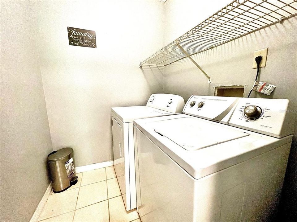 Inside laundry room