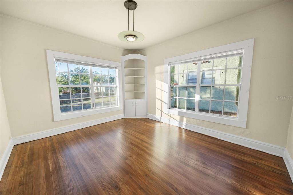 Dining Room with Built In cabinetry