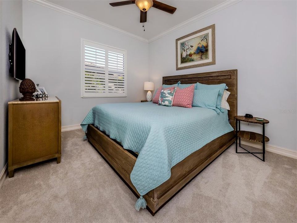 Second bedroom with new carpet.