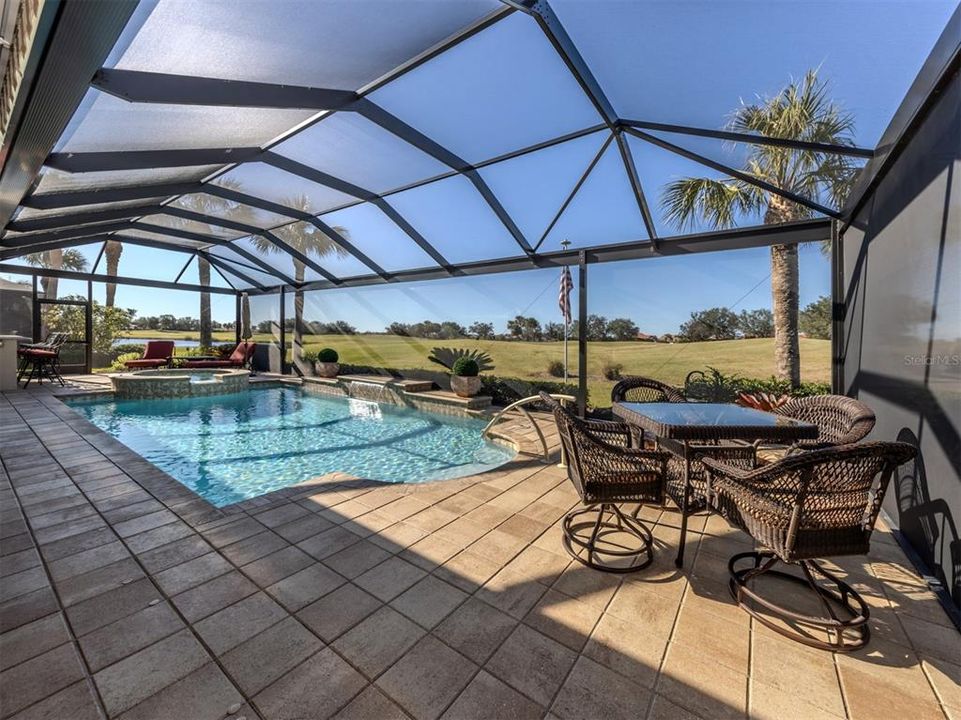 New pool enclosure with clear view panoramic upgraded screens.