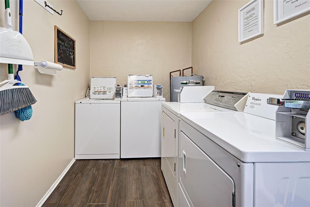 The building laundry room is located on the first floor.