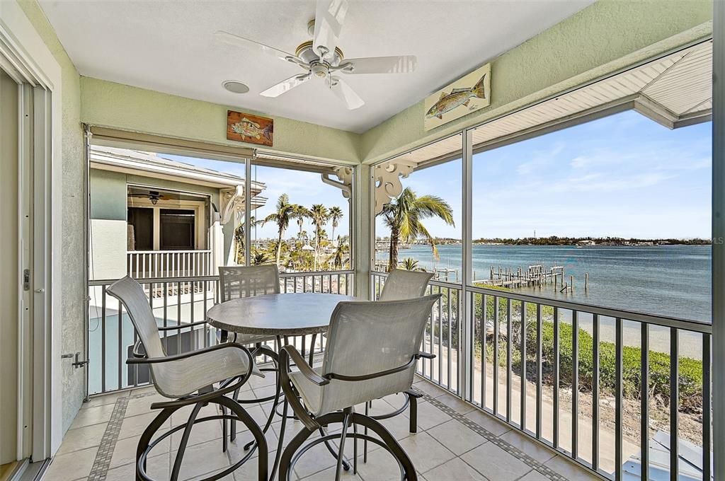 Lanai with water view