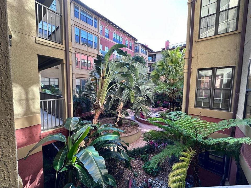 Courtyard view from balcony