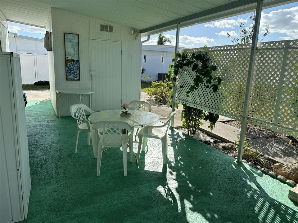 Sitting Area on Carport