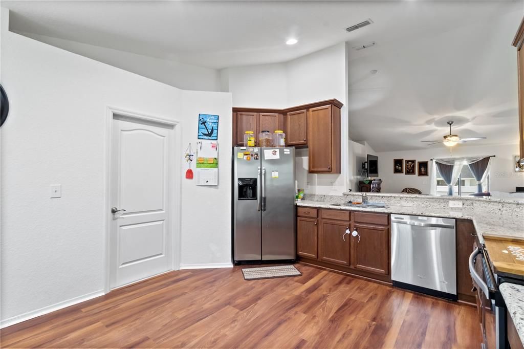 Kitchen W/View to Garage