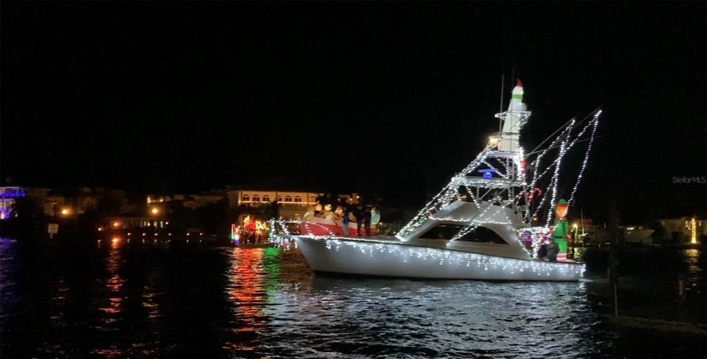 Boat parade comes right by the house!