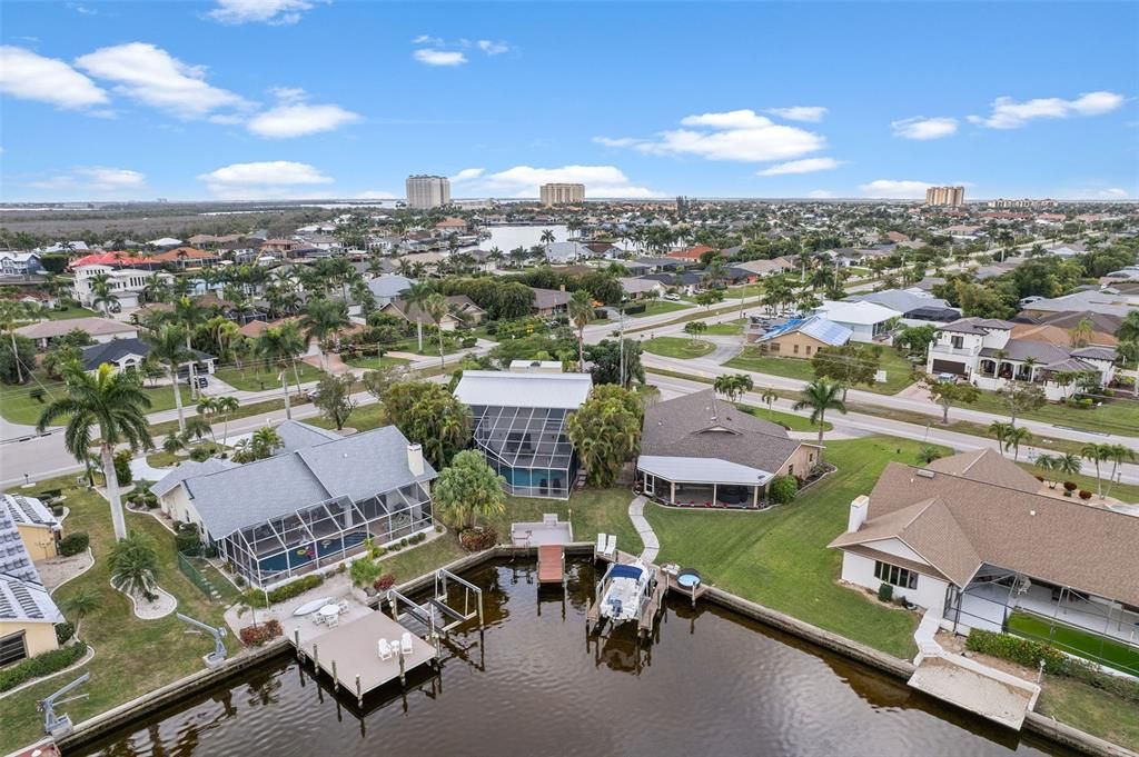 View from above with Tarpon Point Marina in the back.