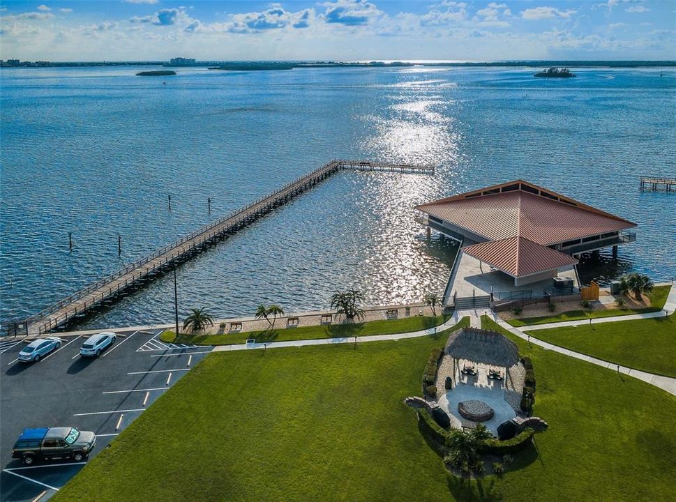 Aerial View Edgewater Arms Clubhouse & Pier