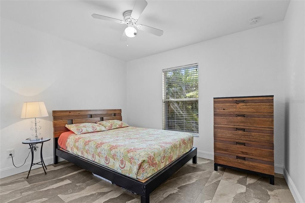 Bedroom with ceiling fan