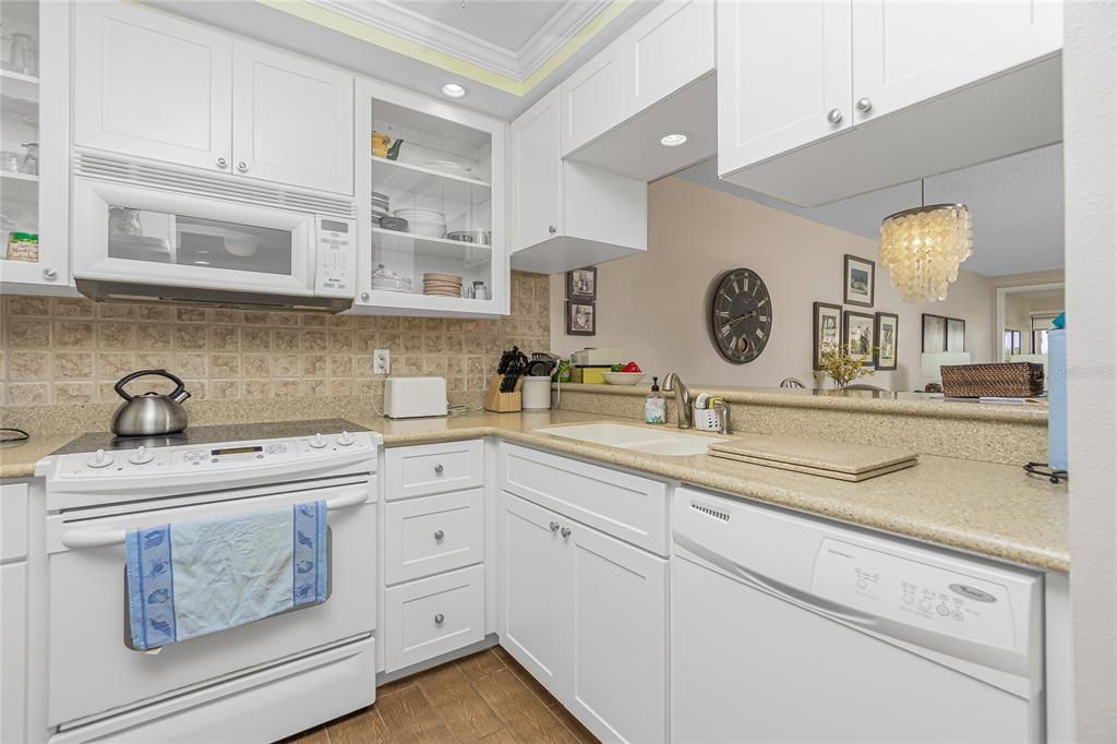 Kitchen open to Dining Room