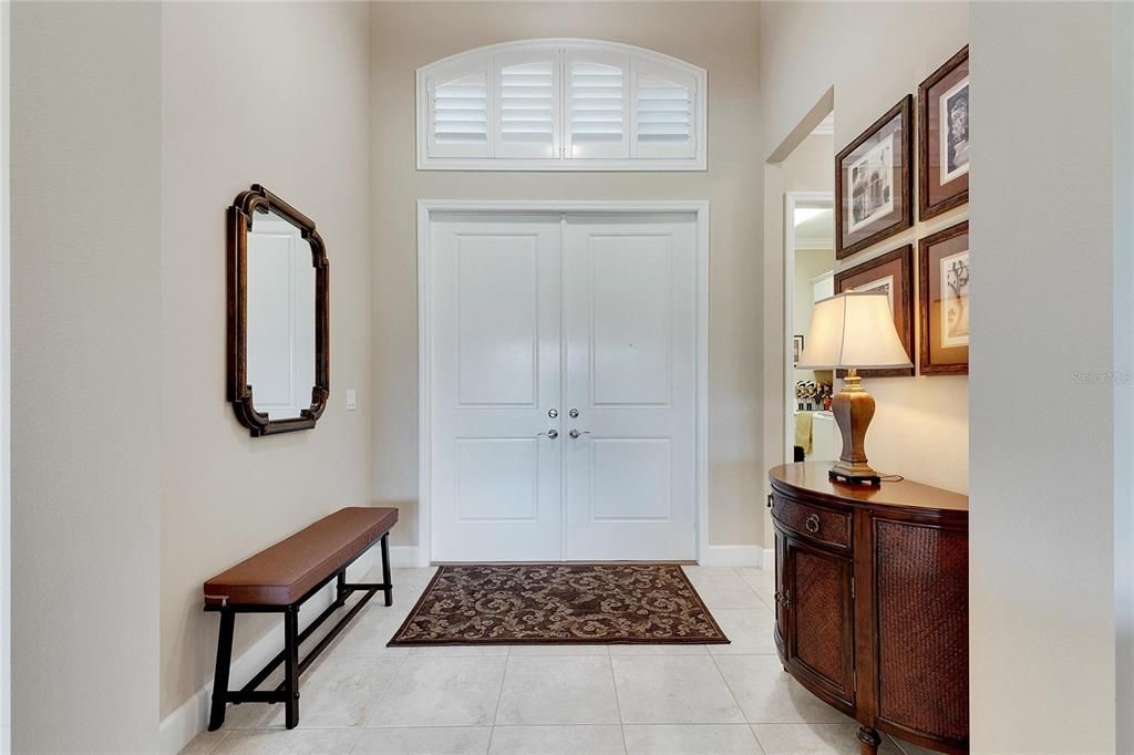 Foyer with 14 Ft Ceiling