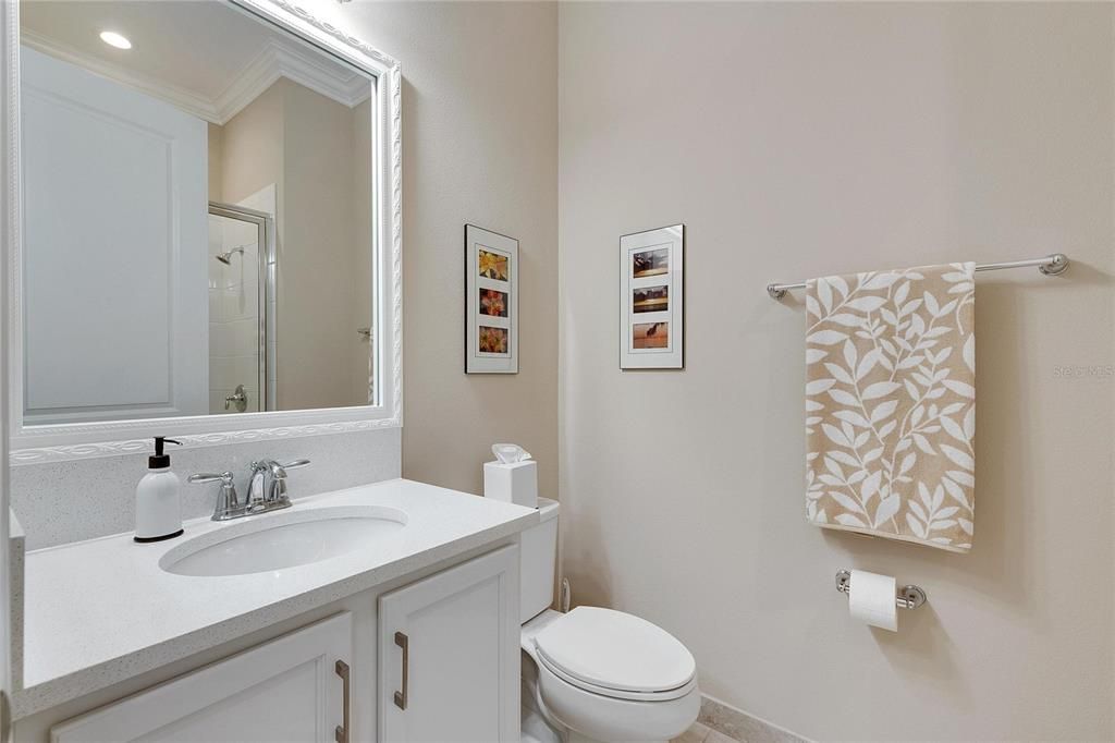 Second Bathroom Features a Walk-In Shower