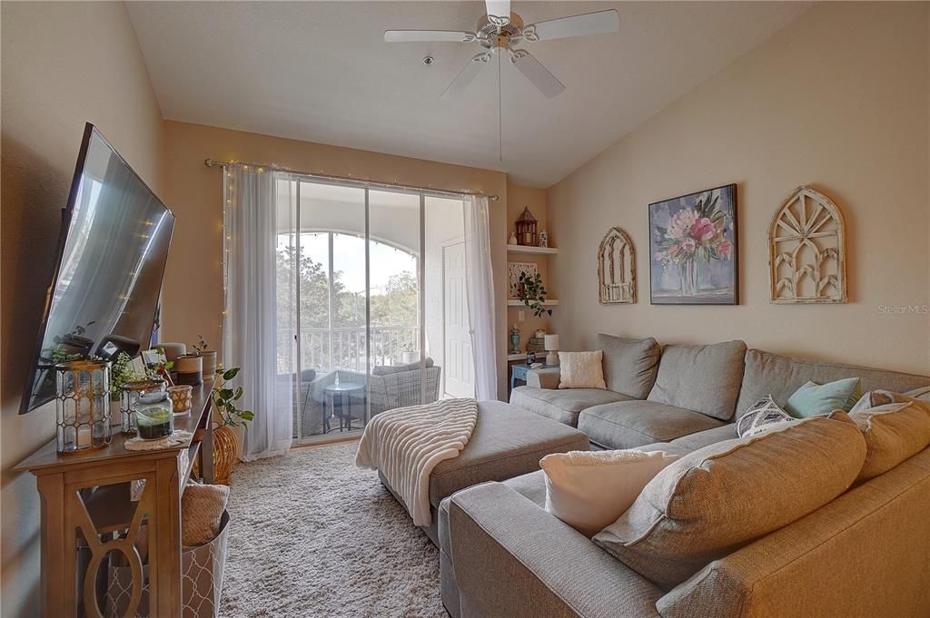 View of living room from dining room