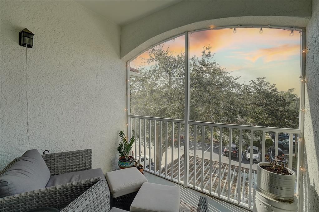 View of balcony from living room