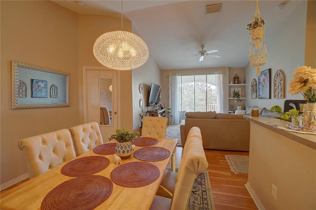 View of living room from dining room