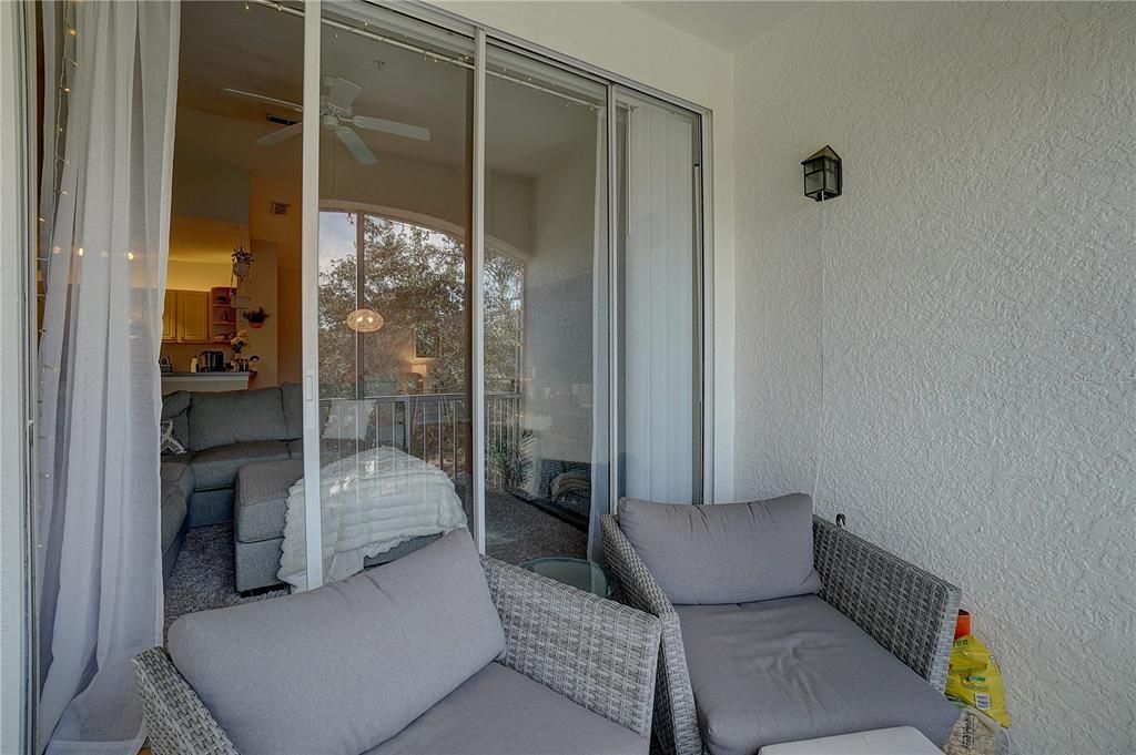 View of living room from balcony