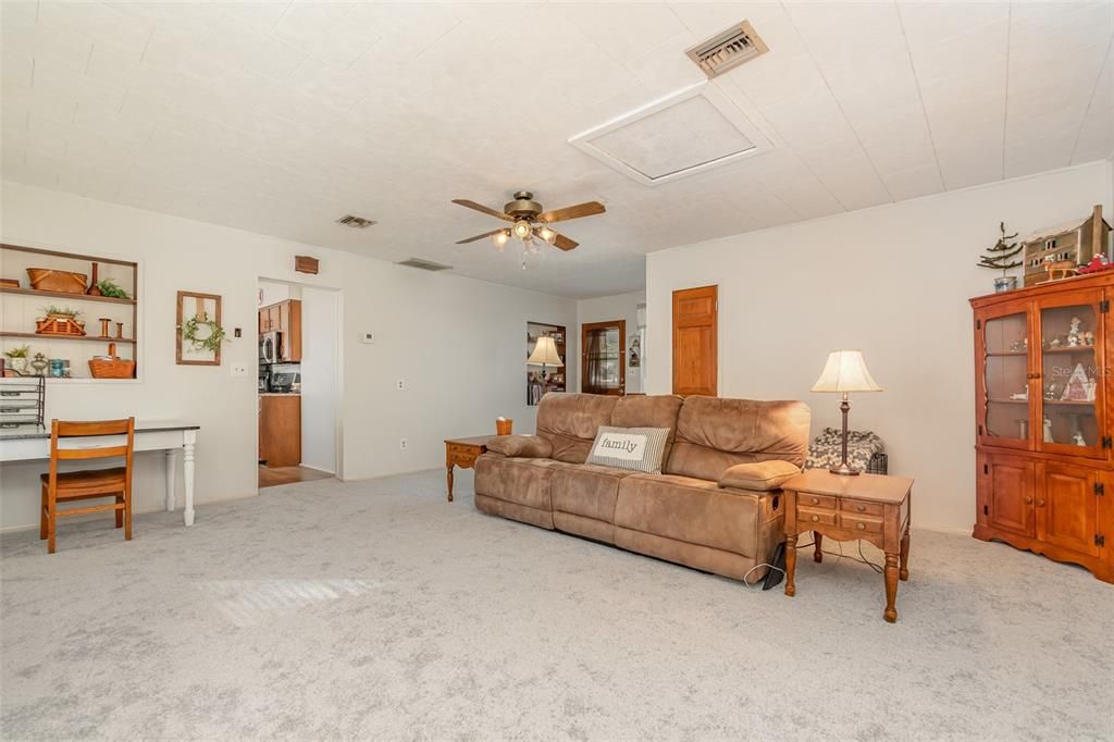 Family Room with new carpet