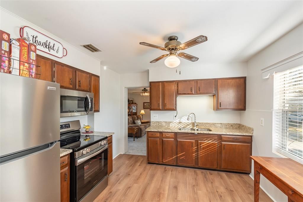 Granite countertops Large window