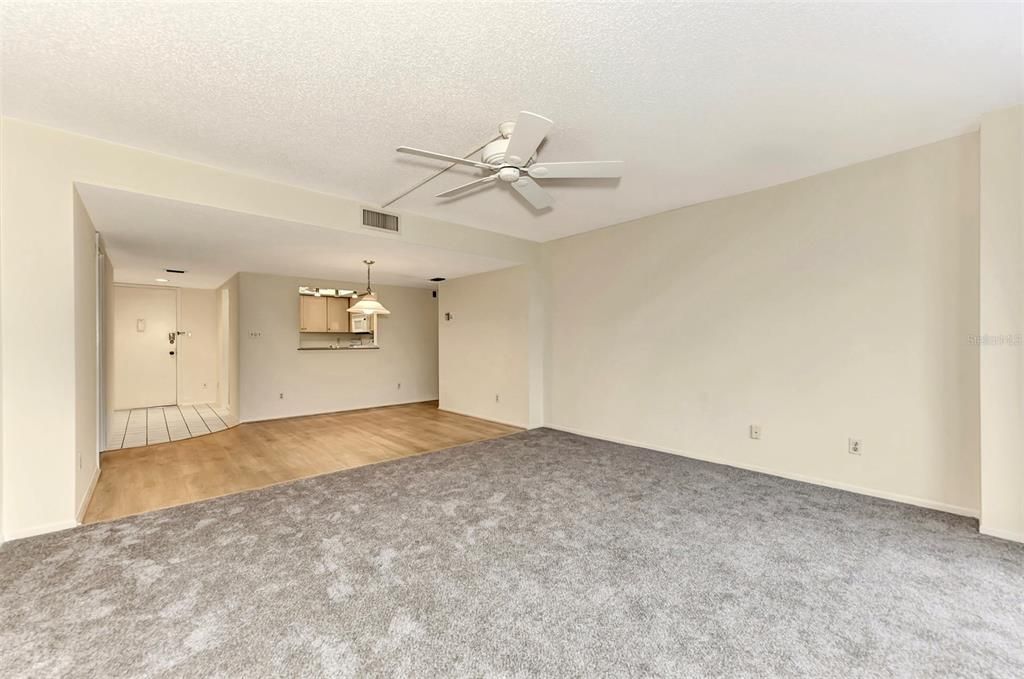 LIVING ROOM LOOKING TOWARDS DINING AREA