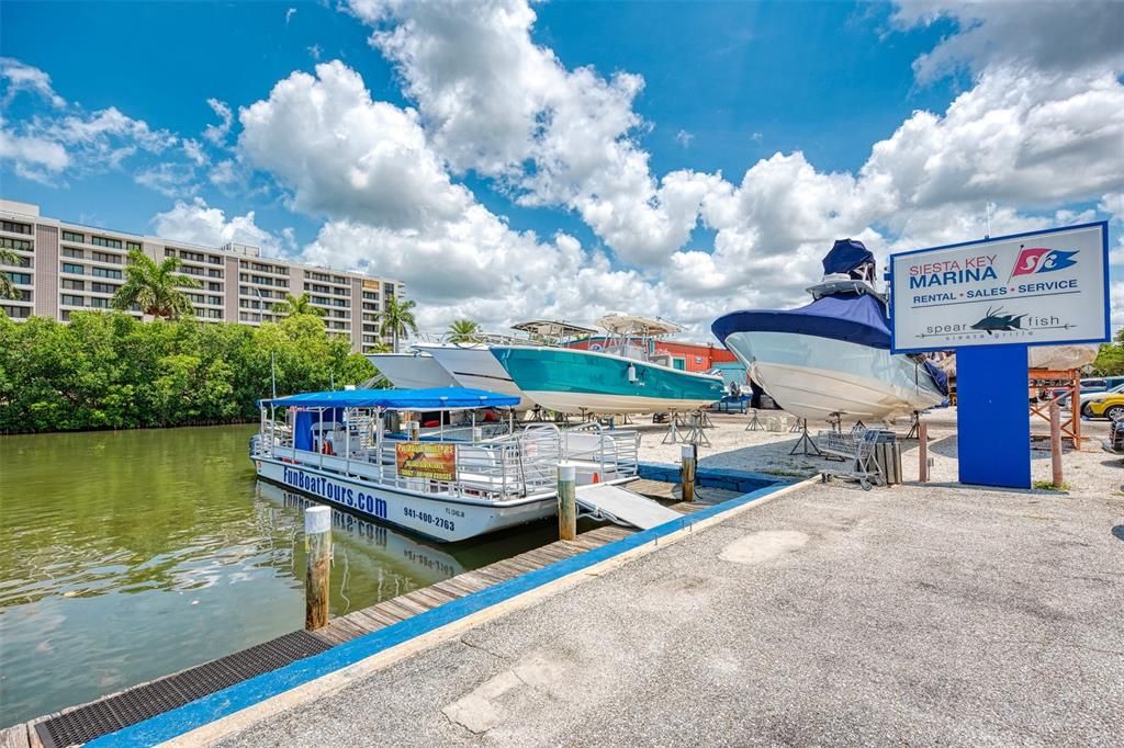 SIESTA KEY MARINA- WALKING DISTANCE FROM CONDO #206 (CONDO BUILDING)