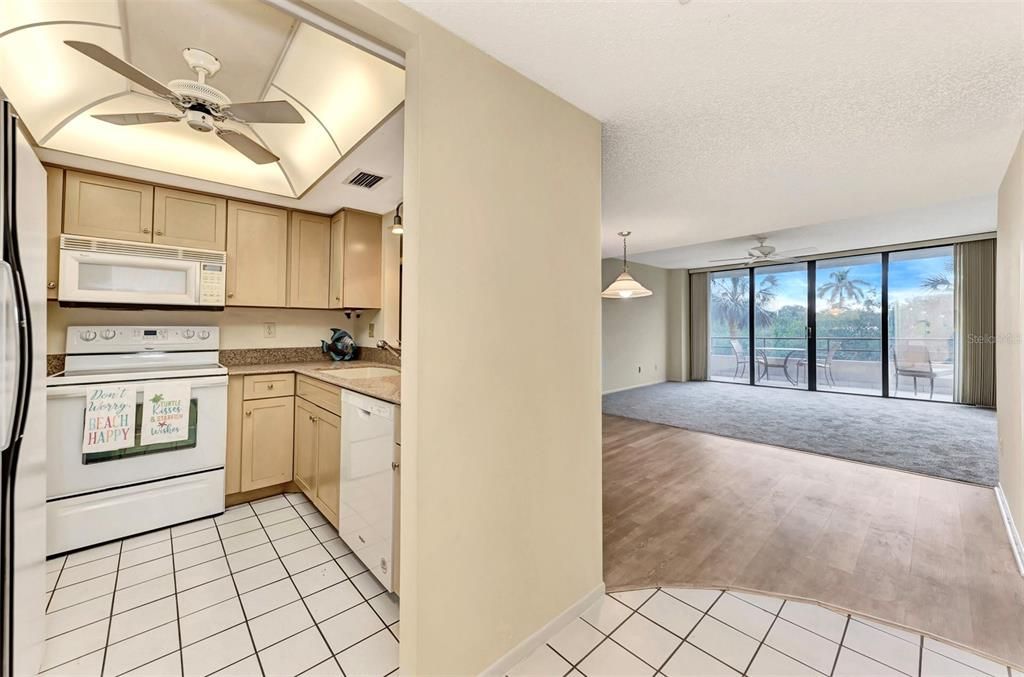 FROM FOYER LOOKING TOWARDS KITCHEN/DINING AREA/LIVING ROOM