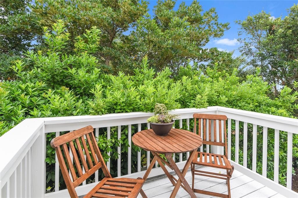 Guest house private balcony