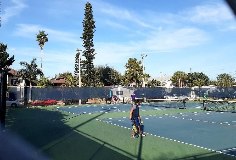 Tennis/pickleball court are numerous throughout IRB