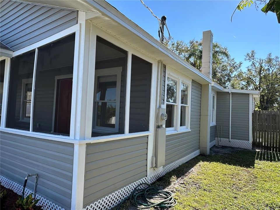 Exterior of porch