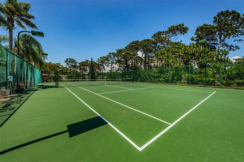 Enjoy a game of tennis or pickleball