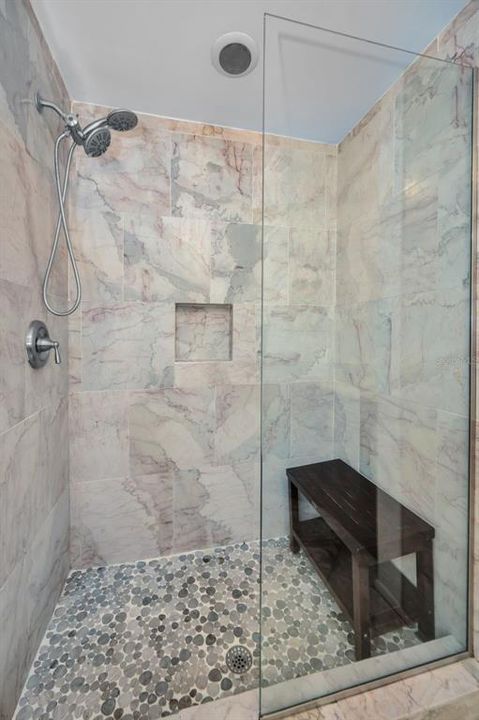 Primary bathroom walk in shower