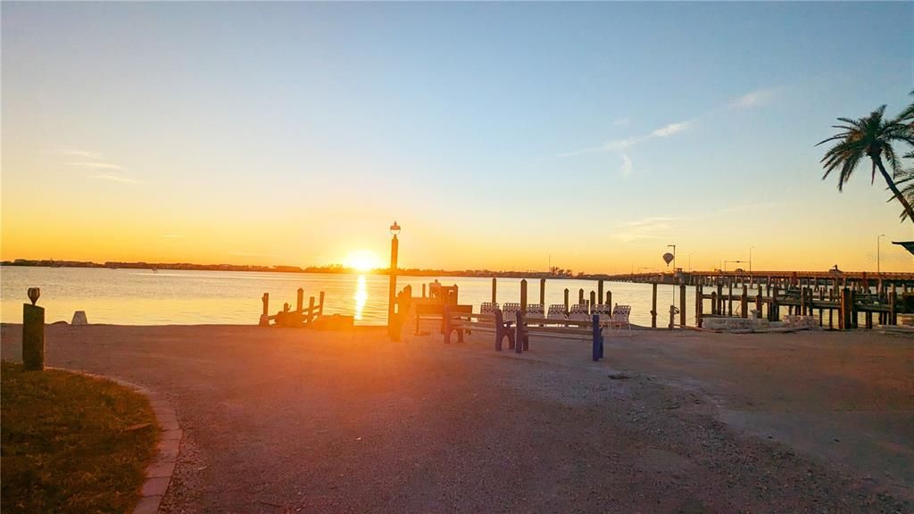 SUNSET OVER THE DOCKS