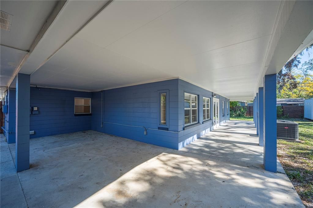 Large covered patio