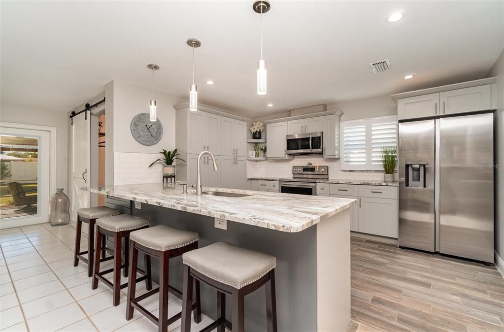 renovated kitchen with pantry