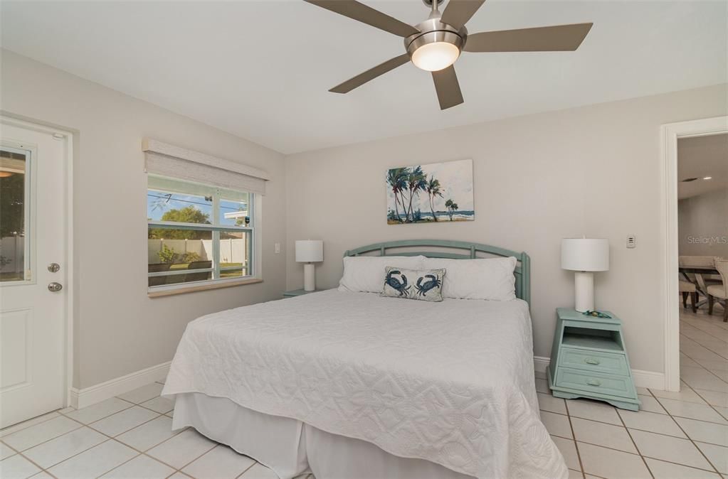 Primary bedroom with access to patio