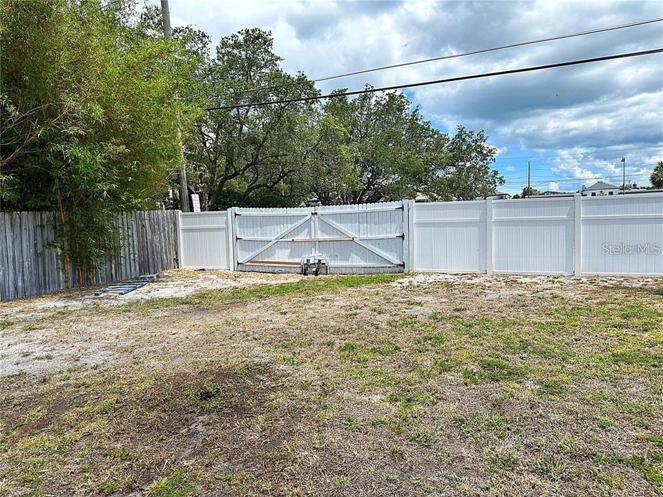 Backyard gate opens