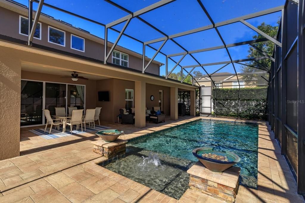 Pool and patio w/ large paver deck