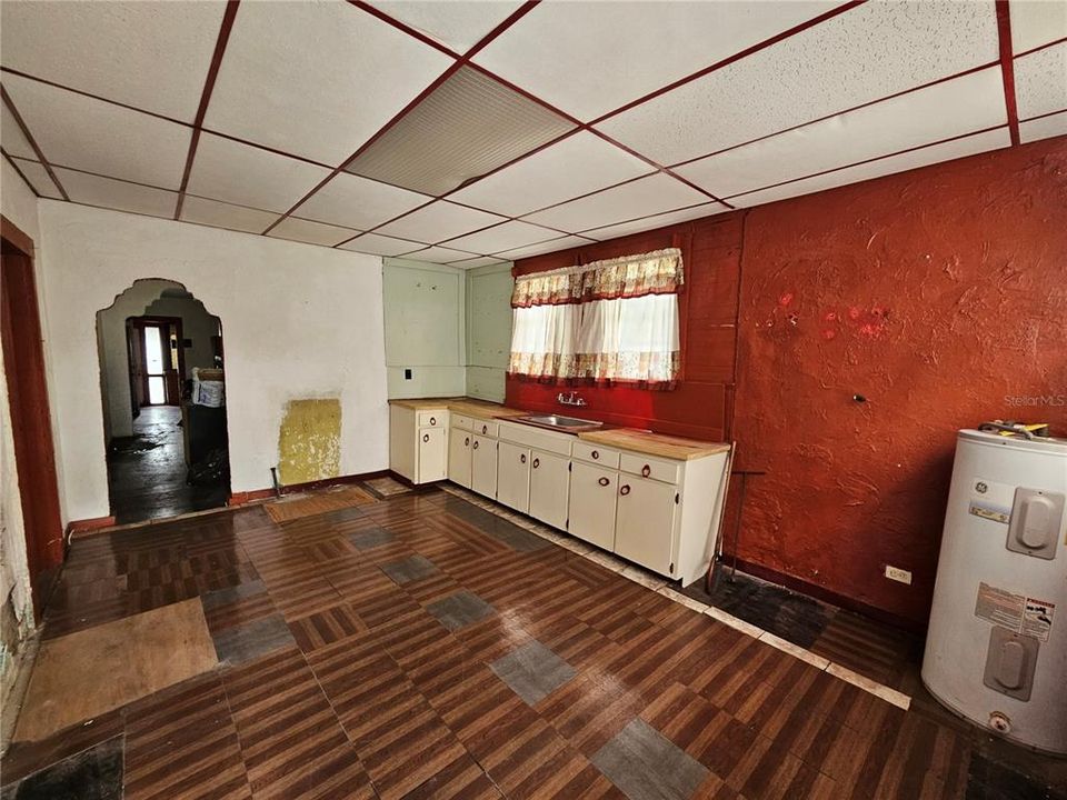 Kitchen looking toward back door