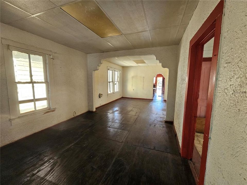 Living room looking into dining room