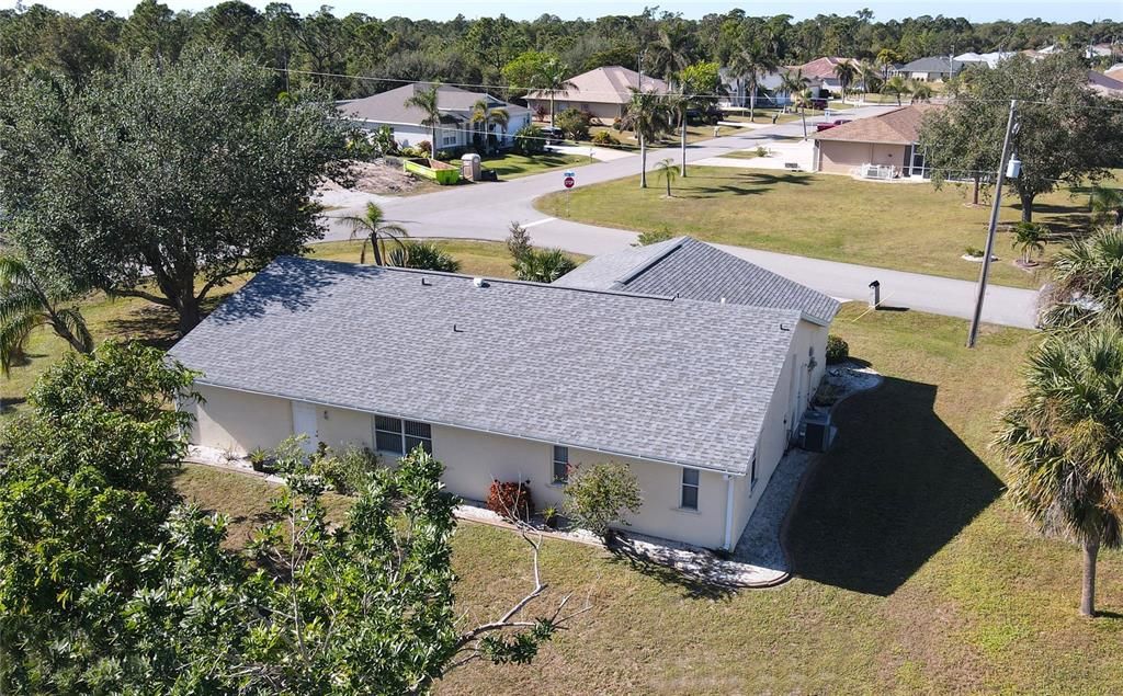 Aerial view rear of home