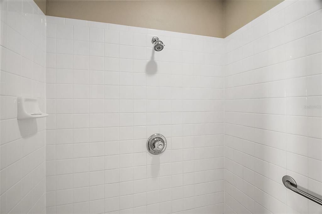 Step-in tile shower