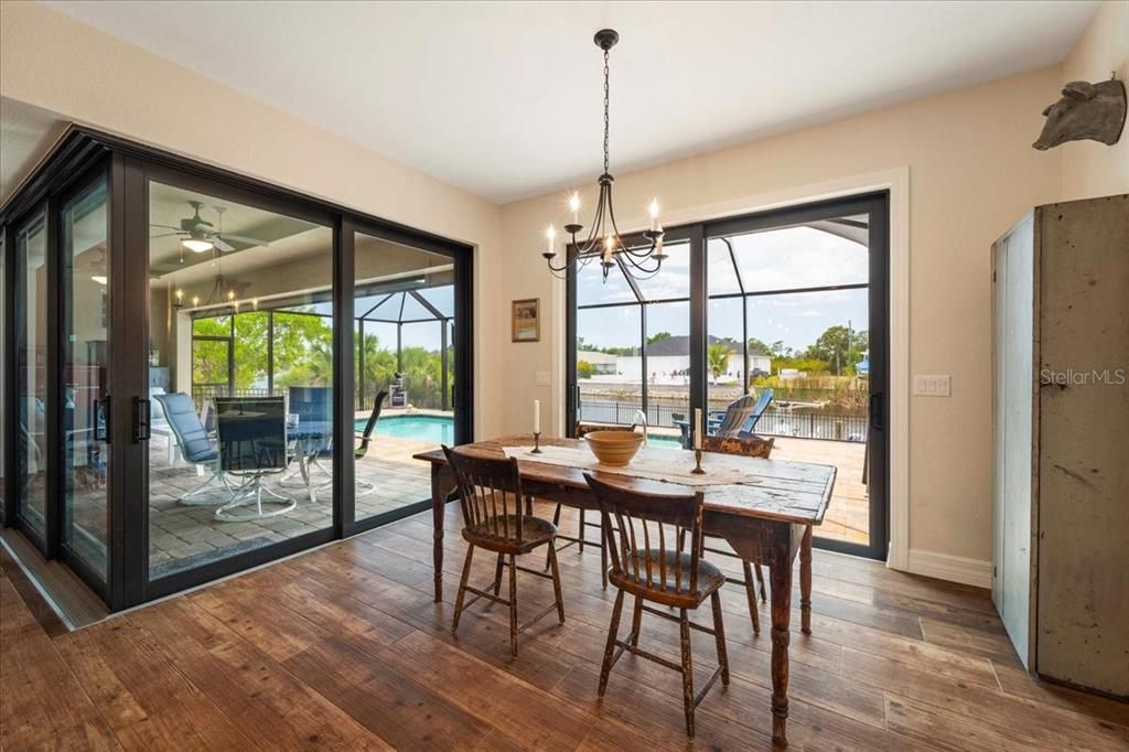 Dining Room with sliding glass door entrance to lanai