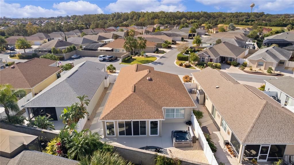 AERIAL VIEW SHOWING THE COURTYARD. PLENTY OF GUEST PARKING ACROSS THE STREET.