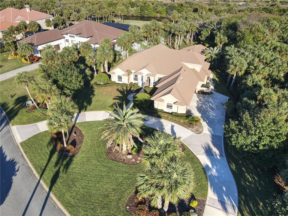 Circular driveway & a Four car garage!