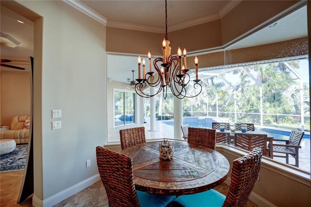 Breakfast nook off the kitchen