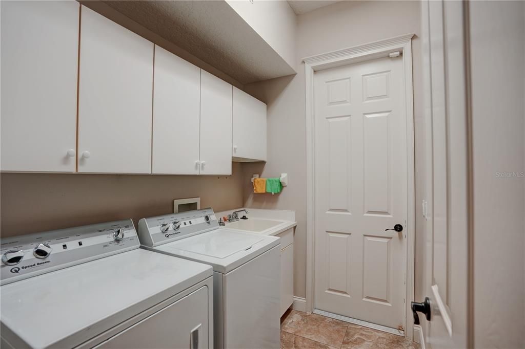 In-house laundry room.